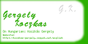 gergely koczkas business card