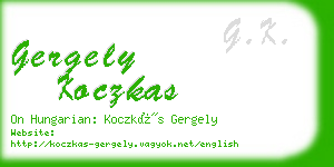 gergely koczkas business card